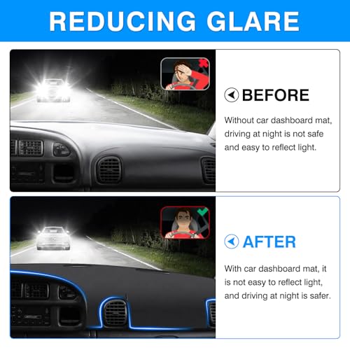 Autorder Gray Dashboard Cover Mat for Dodge Ram 1500 2500 3500 1998-2001 Accessories Dash Cover Upgrade Polyester Dash Mat Sunshade Glare UV Rays Protector - size: Gray 1998-2001 Dodge Ram
