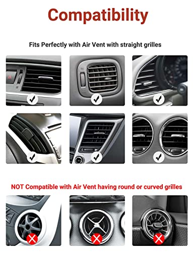 OBVIS 20 Pcs RED Car Vent Outlet Trim Strip Chrome PVC Car Air Conditioner Vent Outlet Decoration Decorating Strip Interior Accessories DIY