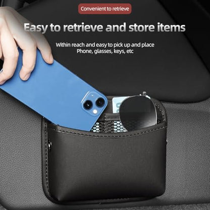 Universal Car Side Pocket Organizer for Car Seat, PU Leather Car Pocket Pouch, Door, Window, Console, Keys Cards Cell Phone Sunglasses Holder for Car, Multifunctional Car Organizer Accessories.