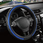 Road Comforts Leather Steering Wheel Cover – Black & Blue, Universal Fit 14.5-15 Inch, Microfiber Leather, Anti-Slip & Breathable Design for Men and Women - color: Blue