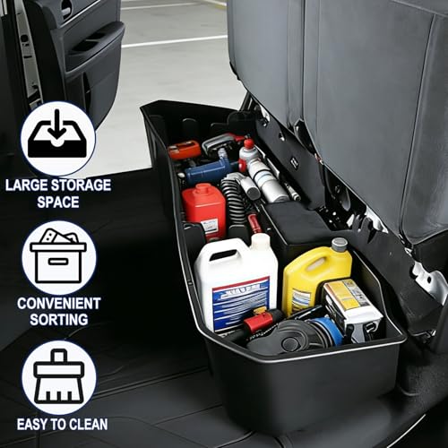 Under Seat Storage Box Fit for 2019-2026 Chevy Silverado/GMC Sierra 1500, 2020-2026 Silverado/Sierra 2500HD/3500HD, Double Cab & Crew Cab Underseat Organizer Accessories