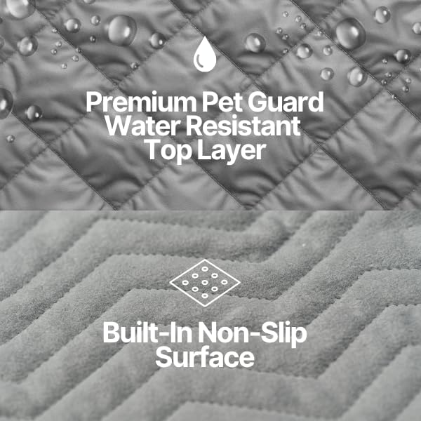 Formosa Covers Dog Cargo Liner for SUV, Gray, 68" W x 93" L | Heavy Duty Quilted and Padded Mat, Covers Trunk Back Area, Hair Easily Shakes Off, Universal Fit - color: Grey