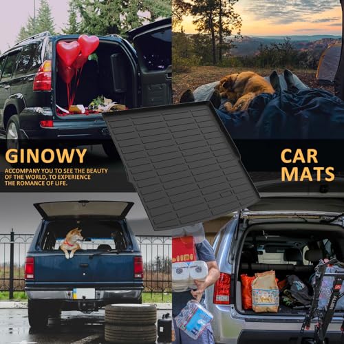 GINOWY- Floor Mats & Cargo Liner for Mazda CX50 2023-2025 2026, TPE All Weather Mats CX-50 2024 Floor Liners Waterproof Non-Slip Trunk Mat CX50 Automotive Accessories Black - style: 35) for Mazda CX50 2023-2026 Full Set