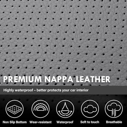 Coverado Silverado Seat Covers Full Set, Faux Leather Car Seat Covers Fit for Chevy Silverado GMC Sierra 2007-2013 & 2019-2026 1500, 2020-2026 2500HD 3500HD Crew Double Extended Cab(Gray) - color: Gray, size: FullSet(2007-2013&2019-2025)