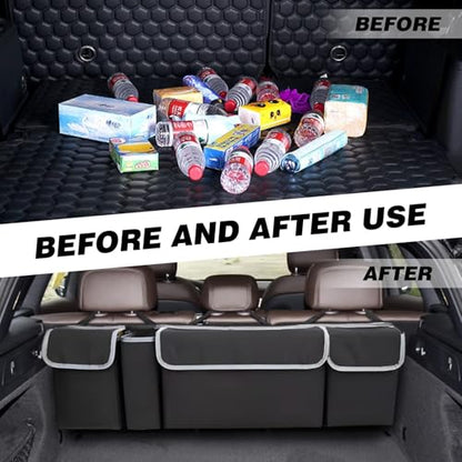 Car Trunk Organizer, Trunk Hanging Large Storage with Adjustable Straps, Waterproof Collapsible Cargo Storage Bag with 4 Pockets, Car Interior Accessories for SUV, Truck - size: Style2