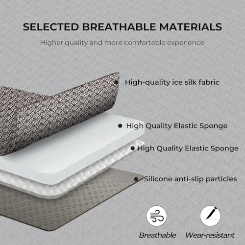 2pcs All-Season Car Seat Covers Grey - Breathable Car Seat Protectors with Anti Slip Bottom - Durable Auto Seat Cushions Universal Fit for Vehicles Cars SUV Trucks Front Seats - color: Front Seat Cushion Grey