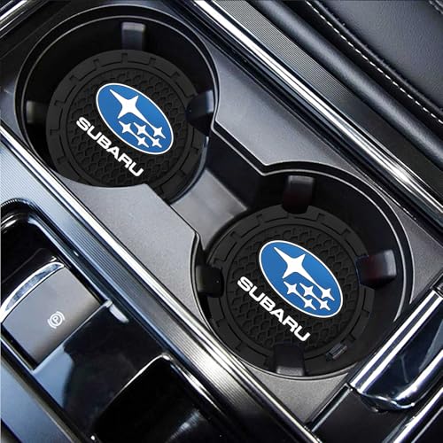 Car Cup Holder Coaster for Subaru Series Cupholder Coaster Interior Accessories 2.75in 2Pack - color: Black-11