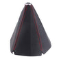 RASTP PU Leather Shift Boot Waterproof Shift Knob Dust Cove Universal for Manual/Auto with Red Stitching,Red
