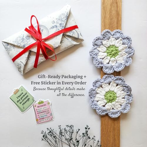 Cotton Car Coasters 2pc Car Cup Coasters Cute car Accessories for Women car Coaster for Cup Holders (Misty Bloom) - color: Misty Bloom