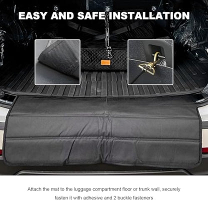 Large Rear Bumper Guard for Cars, 38x25 inches Foldable Trunk Mat Waterproof Bumper Protector, Universal SUV Cargo Liner for Preventing Scratches While Unloading/Loading