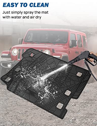 JOYTUTUS Cargo Mat fits 2018-2026 Wrangler JL 4X4 with OEM Subwoofer, All-Weather Guard Trunk Mat Cargo Liners Heavy Duty Waterproof Odorless Durable for Wrangler JL 2018-2026 4 Door - NOT FIT 4XE