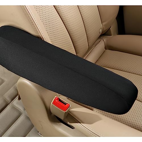 2 Pcs Car Front Seat Armrest Covers, Cloth Fabric Armrest Protectors, Direct Replacement Center Console Lid Armrest Cover Skin, Universal Accessories for Car, SUV, Truck and Van