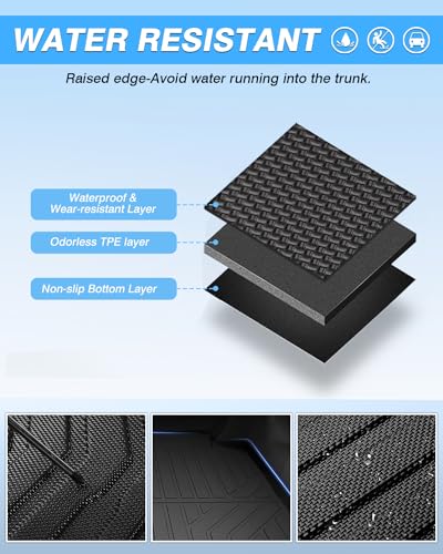 Powerty Trunk Mat for Toyota Crown 2023 2024 2025 2026 Accessories Cargo Mats TPE All Weather Cargo Liner Heavy-Duty Trunk Liners - size: Cargo Mat｜For｜23-26｜Toyota Crown