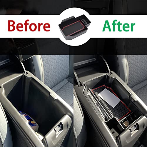 Compatible with Center Console Tray Chevy Colorado/GMC Canyon Accessories 2015-2020 2021 2022 - Red Trim - color: Red Trim