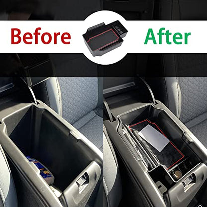 Compatible with Center Console Tray Chevy Colorado/GMC Canyon Accessories 2015-2020 2021 2022 - Red Trim - color: Red Trim