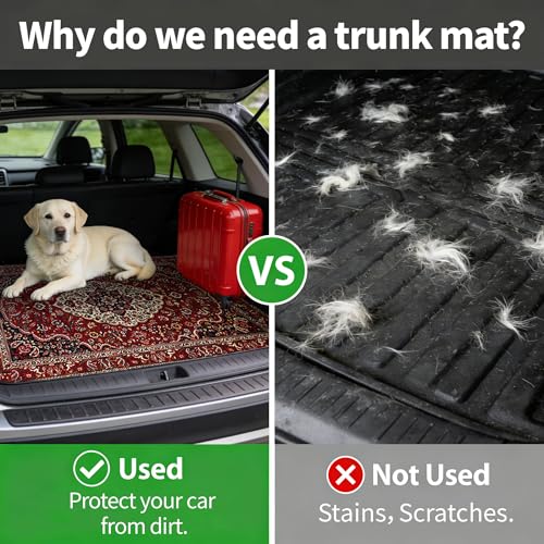 Car Trunk Mat - Universal Size 29" x 39", Bohemian Style Cargo Liner, Car Accessory for SUVs/Sedan/Wagons, Durable Protective Mat, Trunk Liner for Families/Travel Enthusiasts - style: Bohemian style-4
