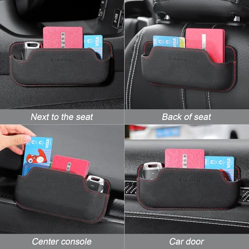 Adhesive Sunglasses Holders for Car Dashboard Car Seat Side Center Console Mini Tray Storage chapstick holder for car Auto side Door Eyeglass Card Pen Phone Tray Pouch Pocket Seat Gap Filler Organizer