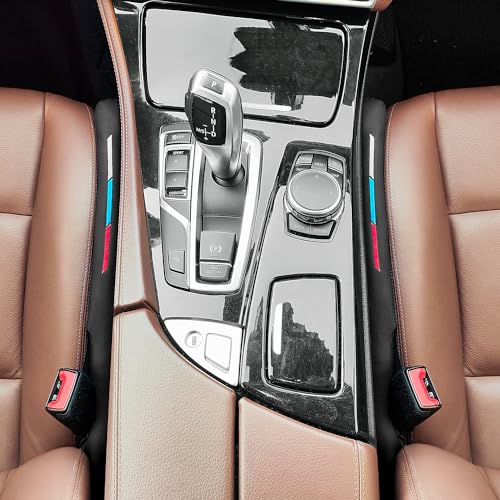 Sports Style Leather Car Seat Gap Filler Spacer Universal Seat Gap Filler Plug Compatible with BMWSeries M1 M3 M5 X1 X5 X6 Z4 3 5 7 Series Console Stop Things from Dropping - color: Embroidered Sports Style