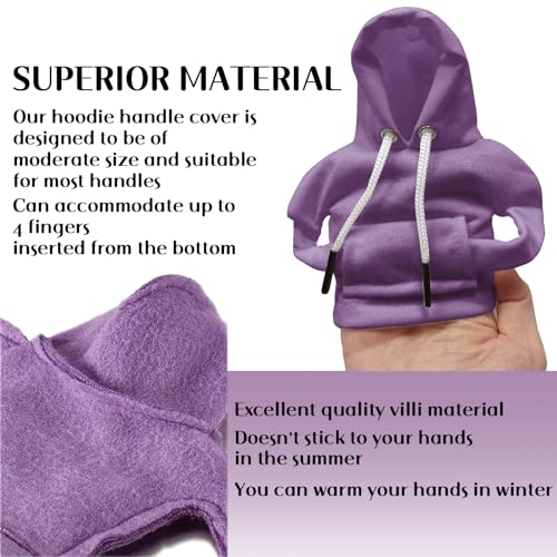 vvag Gear Shift Hoodie, Hoodie Car Gear Shift Cover, Car Shift Knob Hoodie, Automotive Interior Accessories, Universal Fit Knob Cover Gift (Purple) - color: Purple