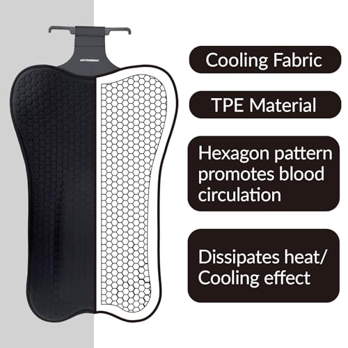 XUKEY Lumbar Pillow Gel Support Pillow Back Support Cushion,Gel Lumbar Support Pillow Relief Back Sciatica Pain for Car Seat Cushion,Car Seat Lumbar Support with Adjustable Straps Improve Posture