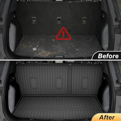 AOMSAZTO Cargo Liner & Backrest Mat for Ford Escape 2020-2026, Custom Fit Trunk Mat Rear Seat Back Cover - All Weather Interior Protection Car Accessories - size: Escape 2020-2026