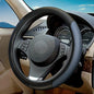 Steering Wheel Cover, Microfiber Leather Splicing with Classic Embossing,Contrasting Colors Anti-Slip Breathable Auto Car Steering Wheel Cover Fit 15 Inch Car Wheel Protector (Black&Blue) - color: Black&Blue