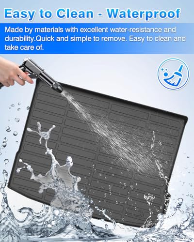 Cargo Mat for 2024 2025 2026 Hyundai Kona/Kona EV Cargo Liner for Kona Accessories TPE All Weather Trunk Mat Anti-Slip - size: 8)Hyundai Kona/Kona Electric(EV)【2024-2025】