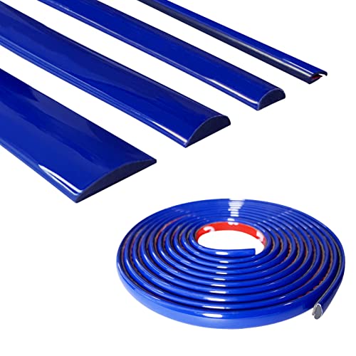 Dark Blue Car Motor Bike Self-Adhesive Exterior and Interior Molding Trim Universal Dashboard Bumper Window Door Body Side Decorative Strip Scratch-Proof (Width: 1/4 inch (6mm), 8Ft) - size: 8Ft, style: Width: 1/4 inch (6mm)