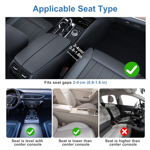 EEEKit Car Cup Holder, Car Seat Seam Wedge Cup Holder, Cell Phone Storage Organizer, Multifunction Glove Box Organizer