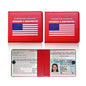 Ziciner Car Registration Insurance Holder, 2Pack Essential Auto Card Document Glove Box Organizer with Velcro Closure, Universal Car Accessories Perfect for Men & Women (Red/Blue Flag) - color: Red/Blue Flag