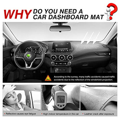 Autorder Dashboard Cover Mat for 2020-2025 2026 Nissan Sentra Accessories Dash Cover Flannel Dash Mat Sunshade Glare UV Rays Protector - size: For Nissan Sentra 2020-2026