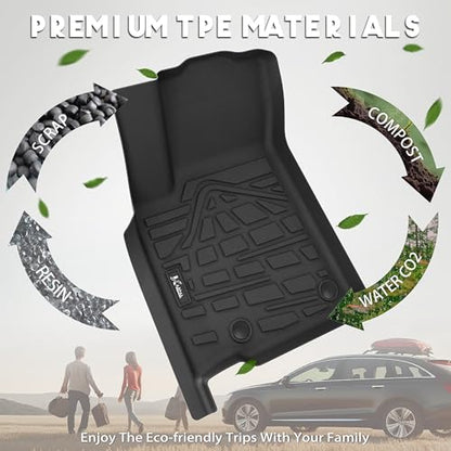 KARPAL Floor Mats for 2021-2025 2026 Jeep Grand Cherokee L (6-Seater w/o 2nd Row Center Armrest), All Weather TPE Custom Fit Floor Liners Car Mats Accessories, Cargo Liner & Backrest Mats - style: 2021-2026 | For Jeep Grand Cherokee L (6-Seat) | Full Set