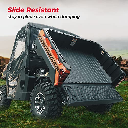 KEMIMOTO Cargo Bed Mat Compatible with Polaris Ranger 1000/1000 XP/1000 XP Crew/Kinetic, TPE Bed Liner Anti-Slip Mud-Resistant,All-Weather Protection, Easy-Clean No Gaps No Shift Accessories 2018-2026