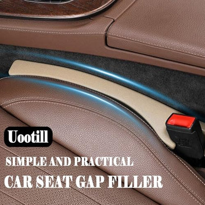 Car Seat Gap Filler Set of 2,Seat Gap Organizer, No Drop Seat Guard,Car Seat Accessories,Drop seat Gap fillers Between Seat and Console Stop Things from Dropping (Beige) - color: Beige