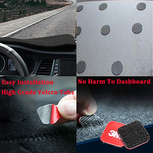Dashboard Cover for Chevrolet Silverado 1500 2500 3500 1999-2006 Avalanche Chevy Tahoe Suburban GMC Sierra Yukon Dash Cover Mat(Premium Carpet, Black) - color: Black