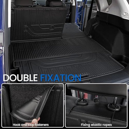 Floor Mats Set for Nissan Rogue 2021-2025 2026 (Not fit Sport), All Weather TPE Backrest Mat Trunk Mat Cargo Liner Door Sill Guards Accessories(for Nissan Rogue | 2021-2026)