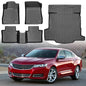 Floor Mats & Cargo Liner for Chevy Impala 2020 2019 2018 2017 2016 2015 2014, All Weather TPE Floor Liners Custom Fit Impala Heavy Duty Car Mats 1st & 2nd Row & Trunk Mat Accessories Black - style: 28) For Chevy Impala | 2014-2020 | Combo Set