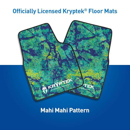 Coverking Universal Car Floor Mats Set of 2 (Front Driver and Passenger) Kryptek Mahimahi Camo - All-Weather Protection for Mud, Dirt, Rain, Spills, Non-Slip Backing, Fits Cars Trucks SUVs Jeeps - style: Kryptek Mahimahi