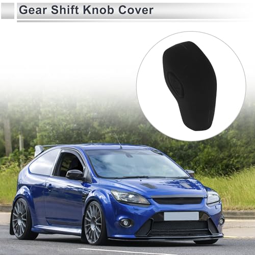 Gear Shift Knob Cover Anti-slip Stick Shifting Handle Protector Silicone 1 Pc for Ford Focus 2012-2018 Black