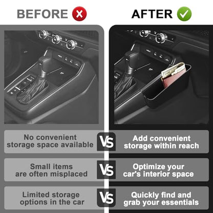 Console Organizer Compatible with 2023-2025 2026 Honda CR-V Accessories CRV Center Console Shifter Storage Box ABS Side Organizer with Anti-Slip Mats & Stronger Tape (Only Passenger Side)