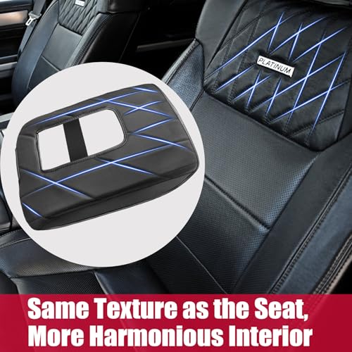Center Console Cover for Toyota Tundra 2014-2021 - Comfort Armrest Lid Cover for Toyota Tundra Interior Accessories 2021 2020 2019 2018 2017 2016 2015 2014 (Bucket Seat ONLY) - size: 5) 14-21 |Tundra| Black,Regular Thick Size