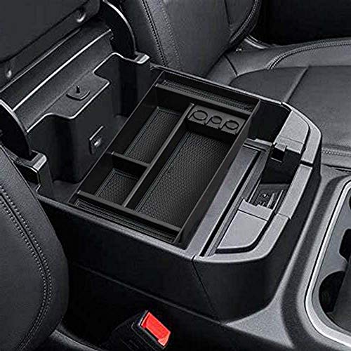 Center Console Organizer Tray Compatible with Chevy Silverado 1500/GMC Sierra 1500 2019-2022 Accessories and 2020-2023 Silverado/Sierra 2500/3500 HD Armrest Box - Full Console w/Bucket Seats
