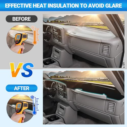 Dashboard Mat Compatible with 1999-2006 Chevy Silverado Tahoe Avalanche Suburban GMC Sierra Yukon Interior Dash Accessories Protecter Cover - size: 1999-2006 Chevy Silverado