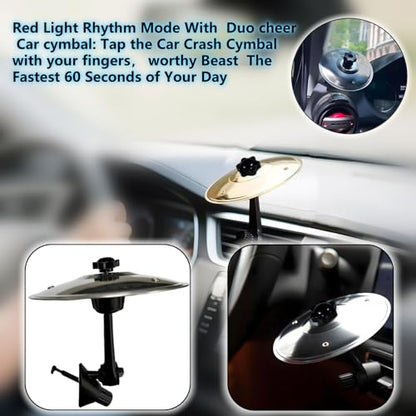 Car Crash Cymbal， 2025 New Model Car Cymbal Air Vent， Suitable For Car Decoration, Designed For Music Lovers, Make Your Driving More Interesting， And Applicable To Various Car Models （Silver）