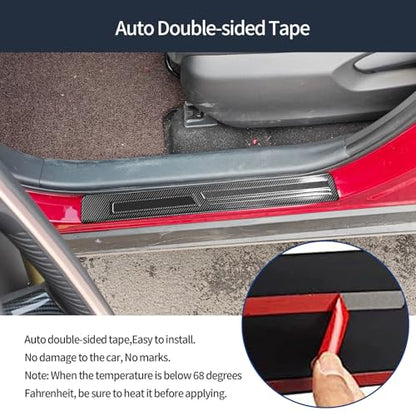 Entry Guards Cover Compatible with Mazda New CX-70 CX70 2025 2026 Outside Door Sills Guard Sills Protector Trim Interior Car Accessories Stainless Steel 4PC(Carbon Fiber Style)