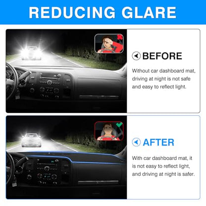 Autorder Gray Dashboard Cover Mat for 2007-2013 Chevy Chevrolet Silverado/GMC Sierra with Two Glove Boxes Accessories Dash Cover Upgrade Polyester Dash Mat Sunshade Glare UV Rays Protector - size: Gray 07-13 Silverado 2 Glove Boxes