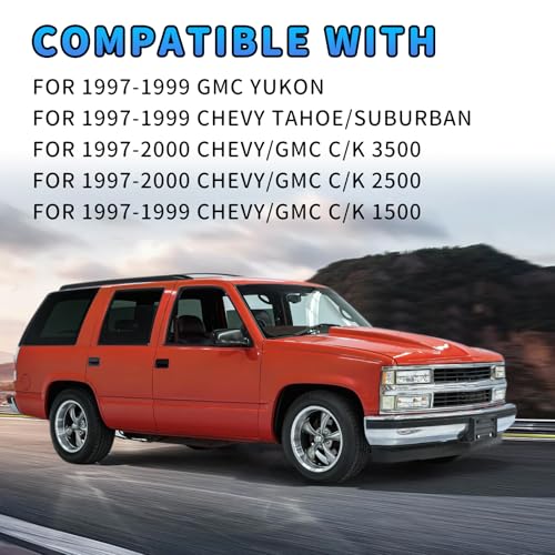 POSAID Dash Cover for 1997-2000 Chevy Chevrolet Silverado/GMC Sierra C1500 C2500 C3500 K1500 K2500 K3500, Dashboard Cover for 1997-1999 Chevy Tahoe/GMC Yukon, for 1999-2000 Cadillac Escalade, Black
