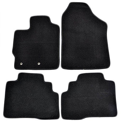 Floor Mats Compatible with 2007-2012 Toyota Yaris, 4Dr Factory Fitment Car Floor Mats Front & Rear Nylon by IKON MOTORSPORTS, 2008 2009 2010 2011