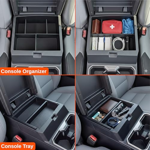 Vehicle OCD – Center Console Divider, Tray, and Glove Box Organizer for Toyota Tacoma (2024-2026) – Made in USA - (NOT for Tacoma i-FORCE MAX hybrid) - SLX514 - size: 2024-2026, style: Boxed Set