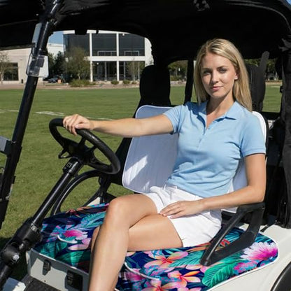 Golf Cart Seat Covers Golf Cart Seat Towel Blanket Group - color: Pink Floral 4 Pockets